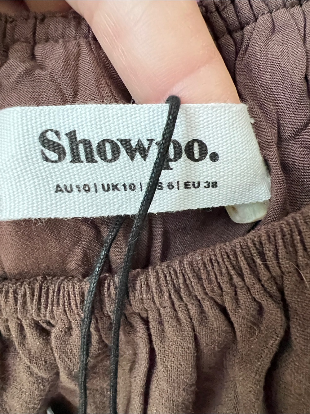 NWT REVOLVE Australia SHOWPO Zaharrah tiered midi dress US 6 chocolate brown - Picture 9 of 11